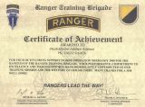 Dankurkunde US Ranger Trainings Brigade 2000