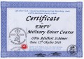 Military Diver Course Certifikate