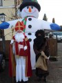 Foto mit einem Schneemann