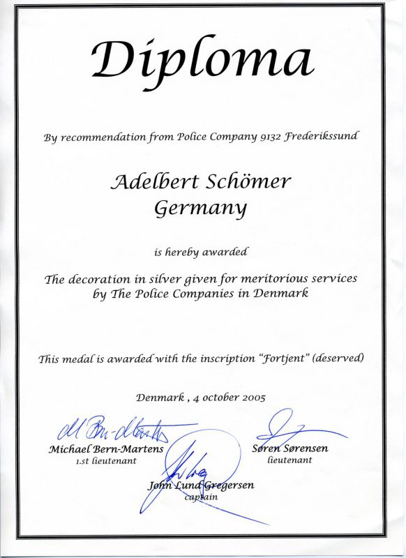 danish-police-meritorious-service-medal-document