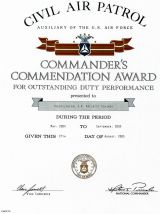 Civil Air Patrol Medal Document