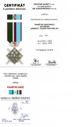 Certificate Tschech Paratrooper Veteran