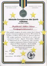 Médaille Européenne des Sports militaires 