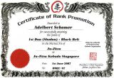 Urkunde 1st Dan Ju-Jitsu