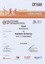 Das Deutsche Sportabzeichen in GOLD 2019