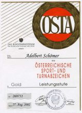 sterreichisches Sport - und Turnabzeichen in GOLD