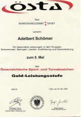 sterreichisches Sport - und Turnabzeichen in GOLD