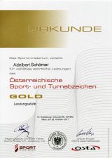 sterreichisches Sport - und Turnabzeichen in GOLD