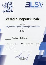 Bayern-Sport-Leistungsabzeichen in GOLD 2011