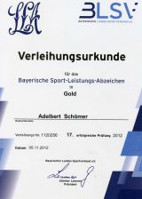 Bayern-Sport-Leistungsabzeichen in GOLD 2012