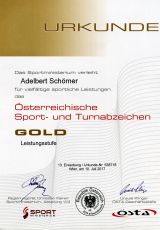 sterreichisches Sport - und Turnabzeichen in GOLD