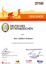 Verleihungsurkunde 30 x Deutsches Sportabzeichen 