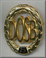 Deutsches Sportabzeichen in Gold mit Zahl 25