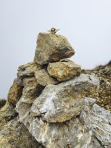 Unser EMFV Abzeichen auf dem Gipfelkreuz